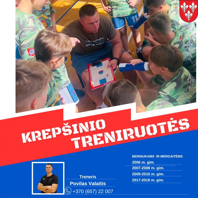 Kviečiame į krep&scaron;inio treniruotes
